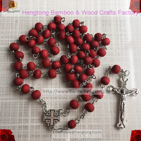 

scent rosary,rose rosary, jerusalem cross centerpiece rosary, rosary necklace