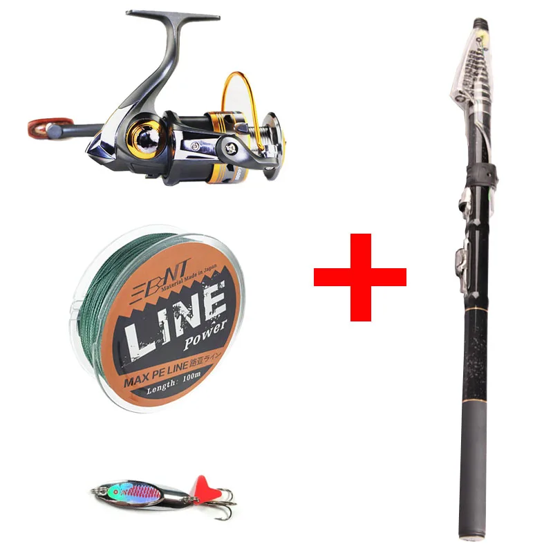 Rod Combo Carbon Fishing Rod And Spinning Reel Combos With Line And