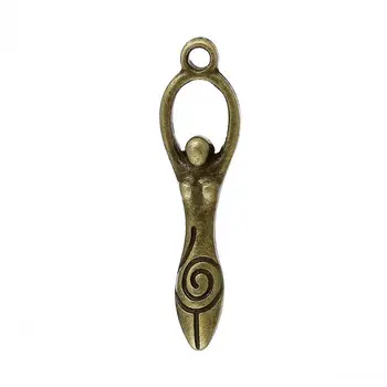 

DoreenBeads Retail Charm Pendants Goddess Antique Bronze 3.3cm x 0.8cm,100PCs
