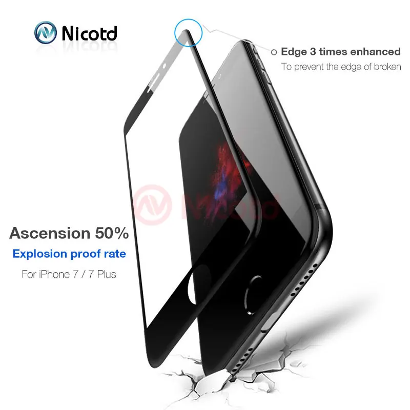 5D Full Cover Edge Tempered Glass For iPhone 8 7 plus (5)