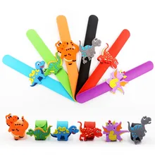 6 шт./компл. детская игрушка-браслет Экологические ювелирные украшения с динозавром кольцо рисунки из мультфильма ПВХ Детская декорационная игрушка резиновый подарок украшения