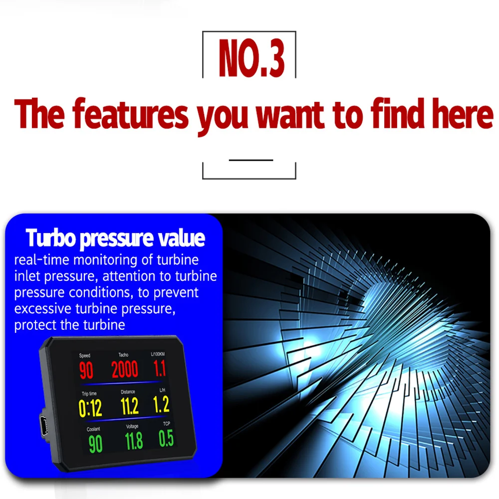 OBDSPACE P16 Диагностика HUD Дисплей на доске компьютера автомобиля ...