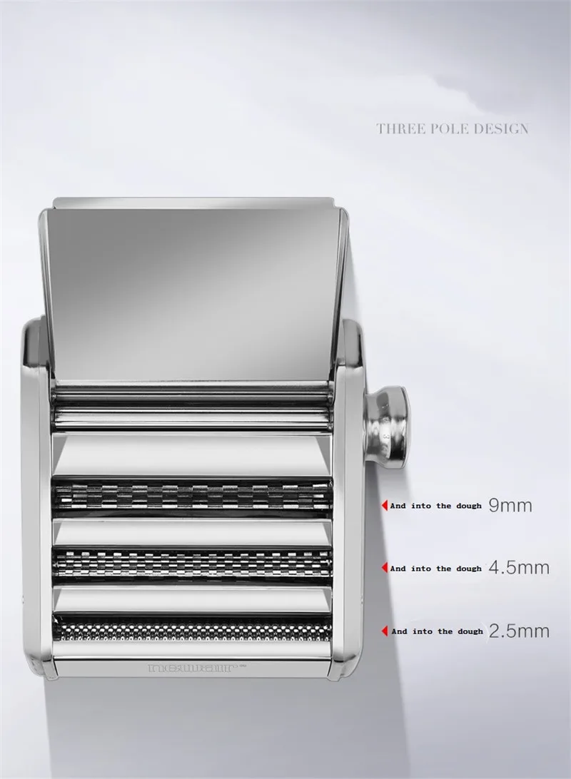Машина из нержавеющей стали лапша домашний ручной трехножевой станок для прессовки теста лапши