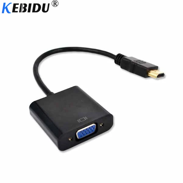 Адаптер kebidu HDMI в VGA кабель переходник типа Папа мама 1080P цифро аналоговый аудио