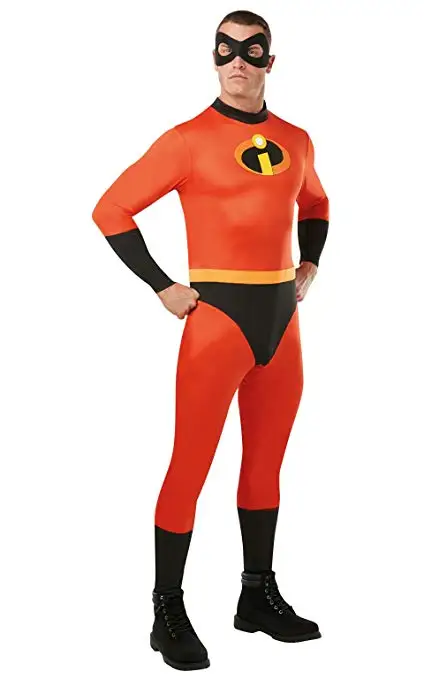 

Deluxe Superhero Bob Halloween Costume Mr. Incredible 2 jumpsuit Costume adult mens Cosplay 3PCS/1set