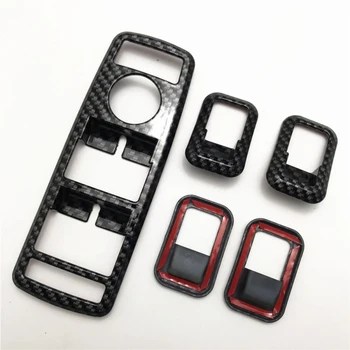 

Interior Window Switch Cover ABS Plastic Black 5pcs Frame Accessories Door