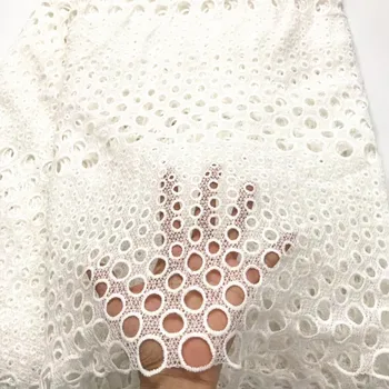 

white colour milk silk 5yards water soluble lace fabric good quality guipure lace fabric for clothes rfno251