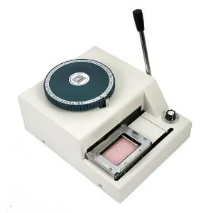 

Guarantee 100% New Manual 70 characters Magnetic ID PVC Plastic VIP Card Embosser Embossing Machine