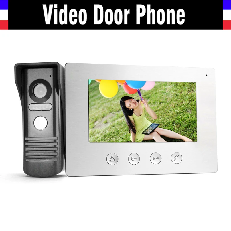 

7" Video Intercom Door Phone Doorbell System IR Night Vision Camera Video Intercom Doorbell interphone Kit for Home Security