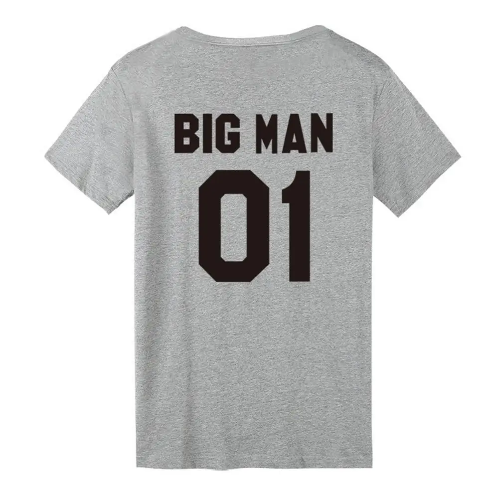 Parent child Summer T Shirts Big Little Man Short sleeve Printed T
