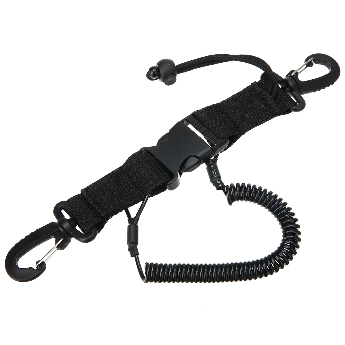 1Pc Lanyard Spring Coil Camera Scuba Diving Dive With Quick Release Buckle Clips For Underwater Dive Diving