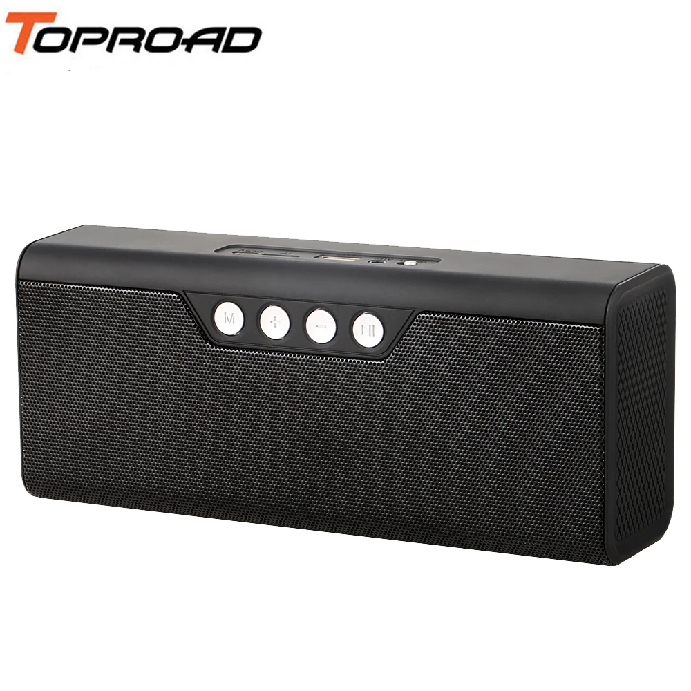 

TOPROAD Wireless Bluetooth Speaker Portable Stereo Speakers Altavoz caixa de som Soundbar with MIC Support TF Card FM Radio USB