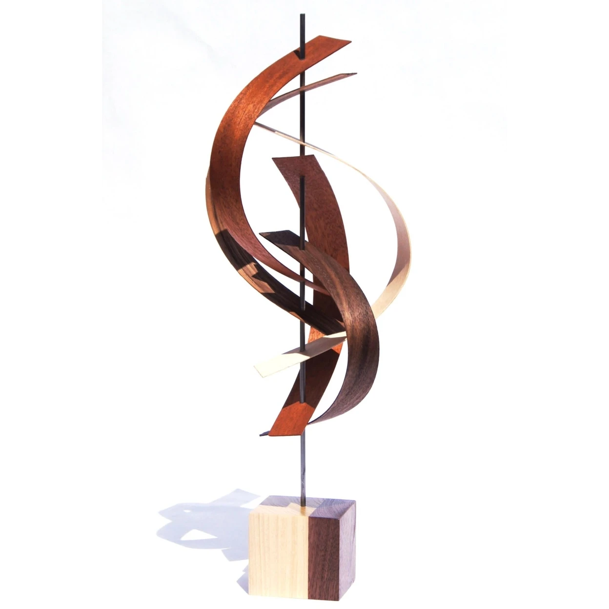 Sails by Jeff Linenkugel - Modern Wood Sculpture on Natural Wood (3)