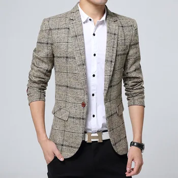 

2020 men's suit British wind checked dress Cultivate one's morality youth west green BLAZER