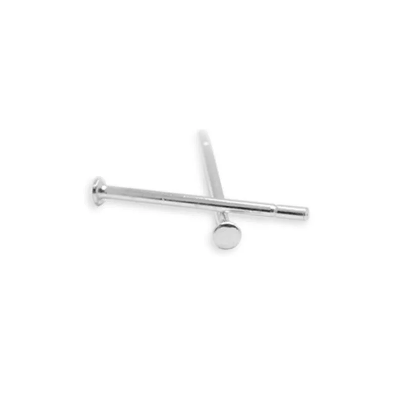 

50pcs/lot Carving S925 Sterling Silver 11.5mm Length Hypoallergenic Polished Earring Rod Sticks for DIY Earring Jewelry Making