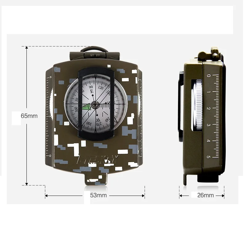 Eyeskey компас Водонепроницаемый выживания компас Пеший Туризм Кемпинг Армии Карман Lensatic Компас ручной Книги о военной технике 1001 м