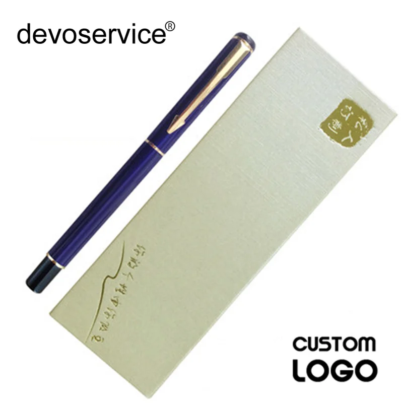 

New Simple Metal Ballpoint Pen Custom Logo Ball Pens With Box High Grade Birthday Valentine's Day Engraved Gift Teachers Gifts