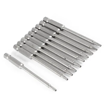 

Useful 10 Pcs Hex Shank Magnetic 2.8mm Torx T10 Security Screwdriver Bit