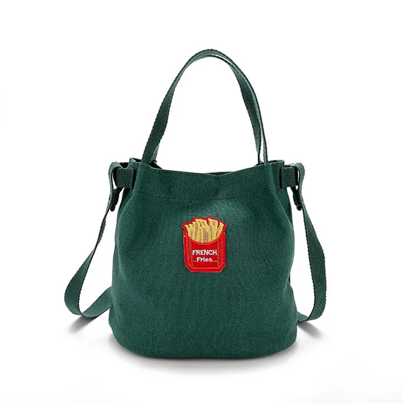 Портативная Студенческая сумка для книг в Корейском стиле, Холщовая Сумка через плечо, женская сумка для покупок, маленькая - Цвет: green