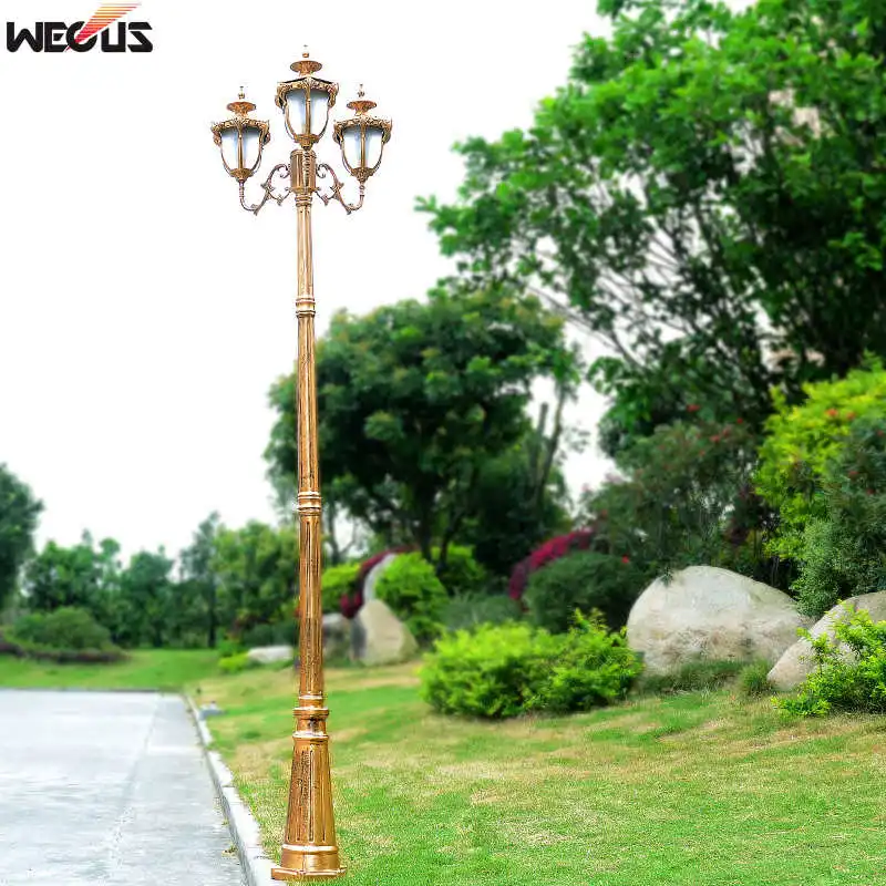European Landscape Lights led lamp solar garden lights led street lamp Antique Garden Lights 2/3 Headlights Park Road Garden Engineering Lighting (H&asymp;2.8M)