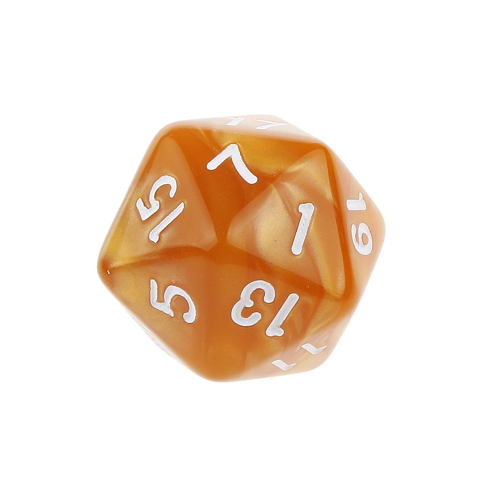 High Quality 10pcs Twenty Sided Dice D20 Playing D&D RPG Party Games Dices White Educational Kid 's Intellectual Development Toy