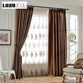

LOZUJOJU Free shipping solid color blackout curtains finished living room bedroom balcony