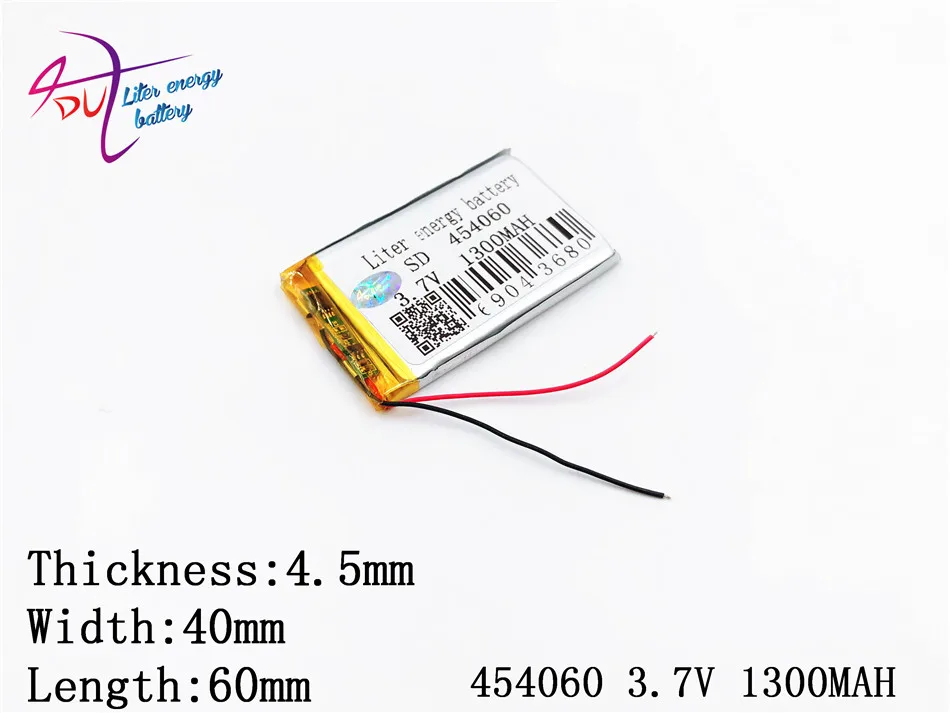 454060 3,7 в 1300 мАч 404060 литий-полимерный литий-ионный аккумулятор для планшета для Mp3 MP4 MP5 gps DVD DVR Мобильный bluetooth
