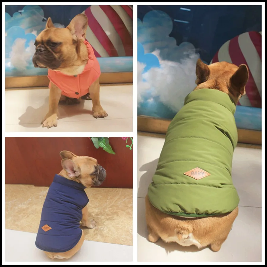 Vetements D Hiver Chien Bouledogue Francais Vetements Pour Animaux Domestiques Veste En Polaire Chaude Costume Pitbull Labrador Gilet Pour La Marche Et Le Jogging Aliexpress