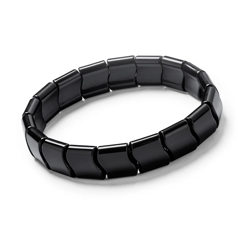 Black Tourmaline Beads Health Bracelet Natural Germanium Stone Bracelet Massage Negative Ion Energy Hand Chain Men Women