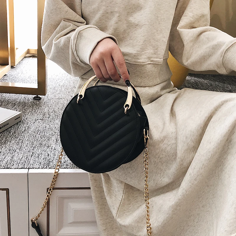 Новая мода нежный мини из искусственной кожи Сумка Для женщин сумки цепи Crossbody