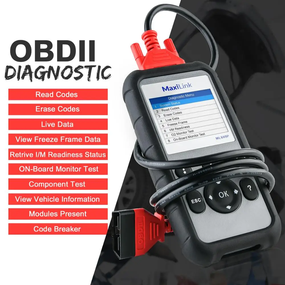 Autel MaxiLink ML609P автоматический obd2 сканер автомобильный диагностический инструмент