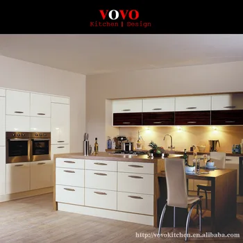 

American lacquer kitchen cabinet with island