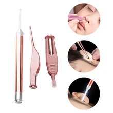 СВЕТОДИОДНЫЙ Прибор для удаления ушей очистка носа клипса очистка носа набор пинцетов S7JN