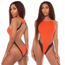 Новинка года! Модный женский купальник с открытой спиной, оранжевого цвета, Бразильский бикини