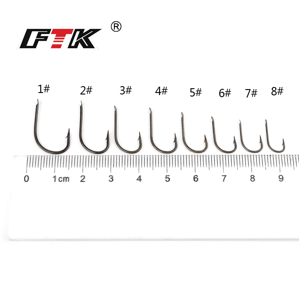 FTK 100 шт./лот плоский круглый колючий крючок 421BR SIZE1#-SIZE8# рыболовные крючки джиг Карп Anzol рыболовные снасти