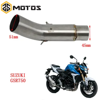 

ZS MOTOS Motorcycle Exhaust Middle Pipe For Suzuki GSR750 Without Exhaust
