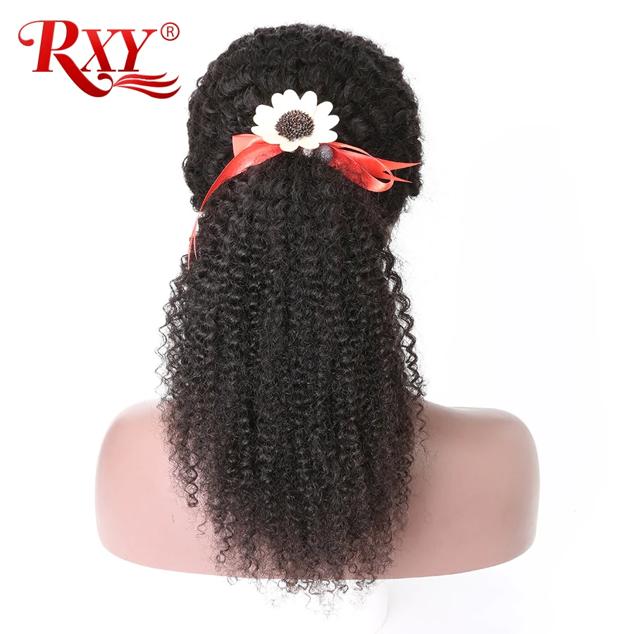 Brazilian Afro Kinky Curly Human Hair Wig With Baby Hair Preplucked Lace Front Human Hair Wigs For Black Women RXY Non Remy Hair (3)