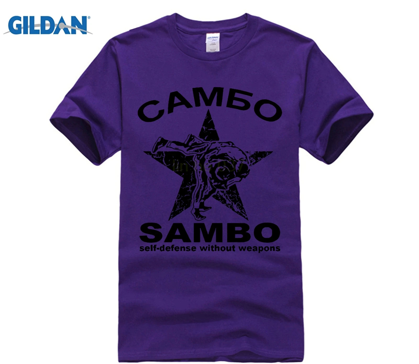 Модная Горячая Распродажа хлопок Sambo CAMBO Самозащита без оружия русский кунг-фу армейский зеленый футболка - Color: purple