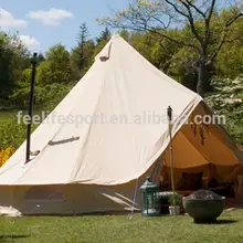 6 м водонепроницаемый хлопковый холст колокольчик палатка с отверстием для печи