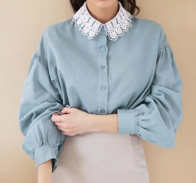 Korean temperament lapel hook flower solid color drill half-length decorative collar Knotted small shawl sleeves dummy collar