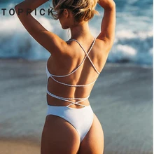 Сексуальный цельный купальник с открытой спиной, Женский бандажный купальник, женский черный купальный костюм с принтом, женский купальник, монокини