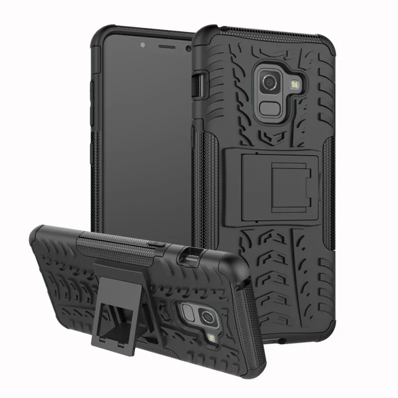 Противоударный чехол для samsung Galaxy A8 A8 плюс Heavy Duty Броня Стенд чехол для samsung Galaxy J4 J6 A6 плюс крышка