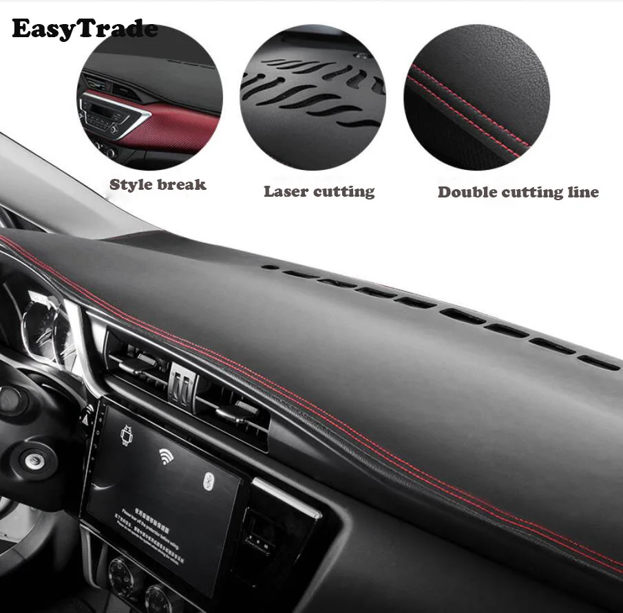 

Leather Car dashboard Avoid light pad Instrument platform desk cover Mats Carpets Accessories For Skoda Octavia A7 A4 A5