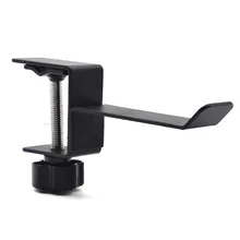 Headset Holder Universal Metal Headphone Holder Hanger Clip with Adjustable Clamp for Computer Desk Black 