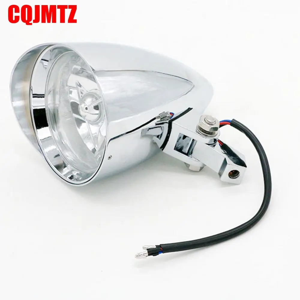 Chrome Aluminum Bullet Motorcycle Headlight Head Lamp For Harley Chopper Bobber Custom Bikes Chrome Aluminum Bullet Motorcycle Headlight Head Lamp For Harley Chopper Bobber Custom Bikes