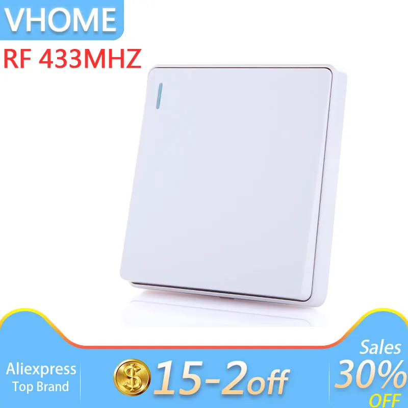  Vhome smart home button remote control Switch wireless RF 433mhz 170-240V 5A For Hall Bedroom Ceili - 32951053858
