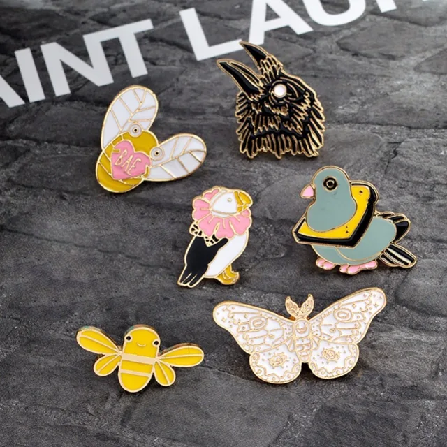 1Pc Brooches & Pins Eagle Butterfly Bee Duck Bird Animal Brooch Animal Pins Coll 1Pc Brooches & Pins Eagle Butterfly Bee Duck Bird Animal Brooch Animal Pins Coll