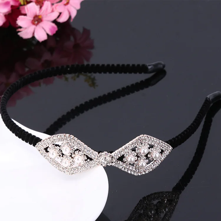New Silver Crystal Rhinestone Pearls Hairbands for Women Hair Accessories Tiara Headbands Hairwear JY-001 | Украшения и