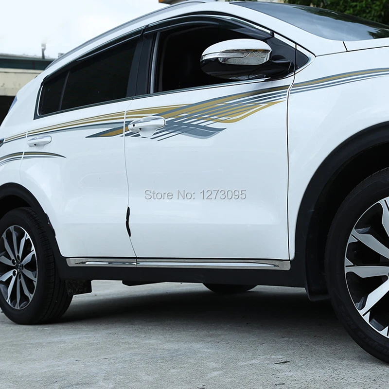 Для KIA Sportage QL 2017 2018 нержавеющая Боковая дверь корпус молдинг отделка полоса