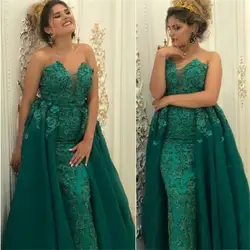 Вечернее платье 2019 длина до пола Длинные вечерние платья Vestido De Fiesta сделано зеленый кружево без бретелек прямое